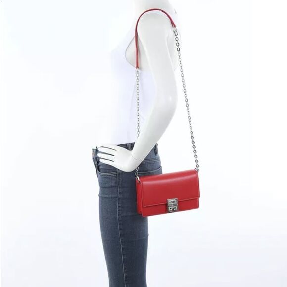 Givenchy 4G Small Red Leather Crossbody Bag - Picture 1 of 9